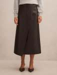 Amelia Pu Wrap Skirt - 16 Chocolate