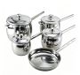 9PC Stainless Steel Cookware Set Pots Fry Pan Milk Pot Induction