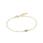 Gold Turquoise Wave Bracelet