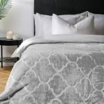 Embossed Mink Blanket Light Grey - Queen king 220X240CM