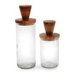 Recycled Storage Glass Jars - Clear Tall Lid Option - C