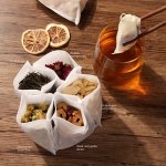 100PCS Disposable Tea Filter Bags With Drawstrings Non-woven Fabric Biodegradable Loose Leaf Tea Infuser Pouches Easy To Fill Te