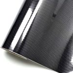 Motong 6D Black Carbon Fiber Vinyl Wrap For Cars - High Gloss Self-healing Automotive Diy Film - Removable Waterproof Vehicle Wr