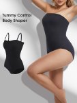 Plain Seamless Strapless Bodysuit Tummy Control High Waist Butt Lifting Shapewear Shorts Women's Underwear & Shapewear