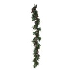 Snowy Pinecone Garland With Berries 180CM