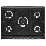 Smeg 70 75CM Victoria Aesthetic 5-BURNER Gas Hob – Black Gloss