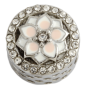 Stainless Steel European Charm - Cz Flower