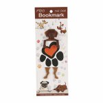 Leather Bookmark - Brown Dog