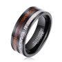 Men's Tungsten Wood & Deer Inlay Ring - CRM005 - 8