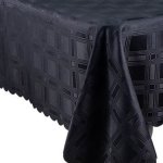 Black Dobby Tablecloth 230CM Round