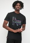 Alpha Industries Rainbow Print T - Black