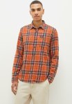 Long Sleeve Cotton Lumberjack Shirt - Orange