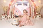 Dusty Pink Daisy Dress
