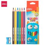 EC00660 Jumbo Coloured Pencil 6 Colour Triangular And Sharpener – 6935205309457