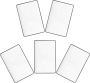 5PIECES 3X Thin Magnifying Bookmark Sheet Shatterproof Pvc Page Magnifier