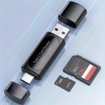 USB Micro Sd Card Reader 4-IN-1 Type C usb A To Sd micro Sd sdxc sdhc Card Adapter With Dual Card Slot Memory Card Reader Compat