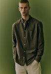 Regular Fit Oxford Shirt - Dark Khaki Green