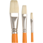 Dala 479 Flat Bristle Paint Brushes 3 Piece