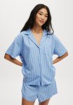 Cotton On Body Woven Sleep Set - Adrift Blue lee Stripe