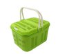 Picnic Basket With Double Lid - Light Green