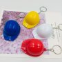 1PC MINI Safety Helmet Bottle Opener Keychain Creative Beer Opener Key Chain Ring Bag Backpack Charm Friends Gift