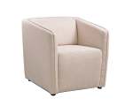 Bent Armchair Tan Fabric