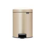 Brabantia Pedal Bin Newicon 5 Litre In Various Colours - Metallic Grey