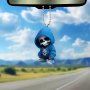 Stylish Blue Skull Acrylic Keychain - Perfect For Car Mirrors Bags & Home Decor