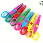 6PCS Stainless Steel Safety Scissors For Diy Albums & Crafts - Ergonomic Fun Patterned Trimming Shears For Students And Office U