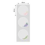 NB474 - - B1 B21 B3S B4 - 41X41MM - 170 Transparent Whispering Flowers Labels