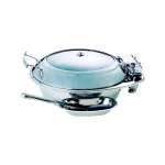 Chafer Induction Round ?smart? With Glass Lid 18 10 S steel Excludes Spoon 435MM X 505MM X 202MM - CIR0065