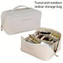 Toiletry Bag Outdoor Storage Bag PU Leather Cosmetic Bag Pillow Toiletry Storage Bag Large Capacity Portable Cosmetic Travel Toiletry Bag Cosmetic Storage Bag Item