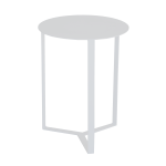 Paul Side Table - Light Grey Ferro Tex