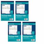 Adams Purchase Order Book 3-PART Carbonless 5-9 16" X 8-7 16" 50 Sets Per Book 4 Packs TC5831