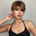 Women's Fashion Short Straight Hair Topper Wig With Buckle Net Cap Synthetic Material - Elegant Straight Hair Enhancement For Vo