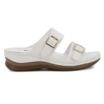 Pierre Cardin Twin Buckle Sandals - White - 8