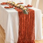 Boho Chic Polyester Table Runner - Pleated Twist Design Perfect For Weddings Showers Holiday Parties & Home Decor