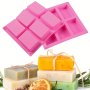 6-CAVITY Rectangular Silicone Soap Mold - Perfect For Diy Crafts Soap Making Cupcakes Muffins Puddings And Ice Cubes