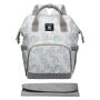Alma Diaper Backpack Leafy Grey
