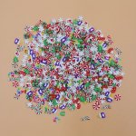 1000PCS 0.65OZ Mixed Style Polymer Clay Slice 3D Snowflake Santa Claus Crutches Christmas Tree Hat Socks Mushroom Ice Cream Patt