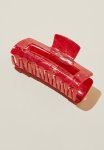 Extra Large Amber Hair Claw - Red Marble