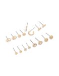 Goldair Gold MINI Hoop & Stud Earrings 8-PACK