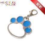 Sublimation Metal Dog Tag Blue Paw Shape