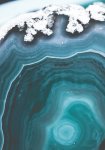 Blue Cloud Agate Art Print - Premium Stretched Canvas A4