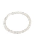 Silver Plated Cubic Zirconia Double Row Tennis Bracelet