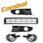 Vw Polo Vivo 1 Bumper Grilles Set With Fog Lights Chrome With Hole