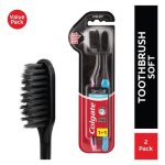 Colgate Slim Soft Charcoal Toothbrush 2 Pack