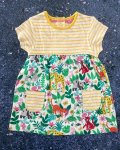 Baby Boden Yellow Striped Jungle Dress 3 6M