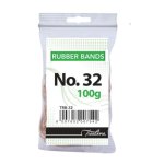 - No. 32 Rubber Bands - 100GM 75 X 3MM - Pack Of 10