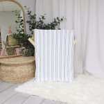 Personalised Fleece Blanket Blue Lines Pattern